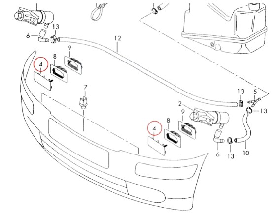 Audi A2 Headlight Washer Cover Cap Right or Left (8Z0955270GRU, 8Z0955269GRU) — view 4