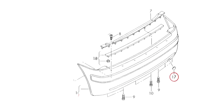 Audi A2 Rear Towing Eye Cover 8Z0807441A — view 3