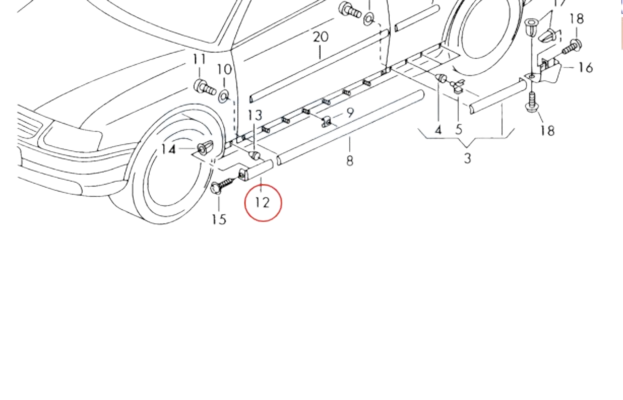 Audi A3 Front Fender Cover – Left or Right (8L0853991 01C / 8L0853992 01C) — view 4