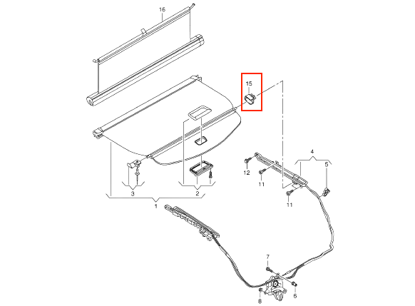 Audi A4 B9 Avant Roller Blind Luggage Cover Clips – Left & Right (8W9868953 / 8W9868954) — view 3