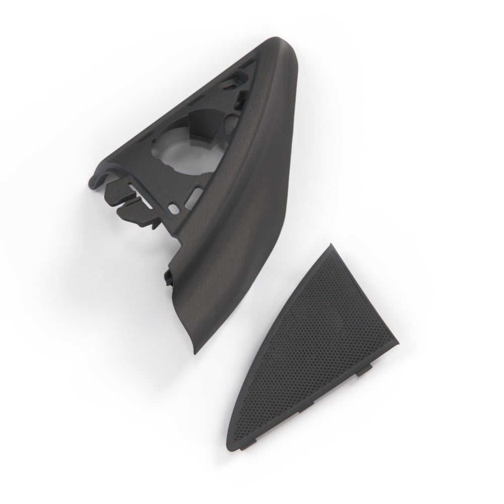 Audi A4 RS4 B7 Convertible Mirror Triangle Speaker Cover Left or Right Black 8H0 857 505 / 8H0 857 506 — view 3