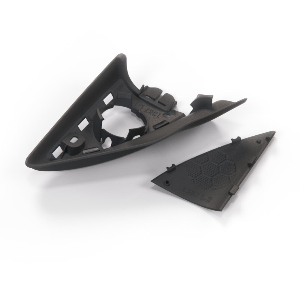 Audi A4 RS4 B7 Convertible Mirror Triangle Speaker Cover Left or Right Black 8H0 857 505 / 8H0 857 506 — view 4