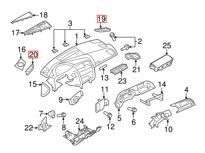Audi A6 C7 Dashboard Defrost Vent Left or Right All Colours (4G1819793 / 4G1819794) — view 4