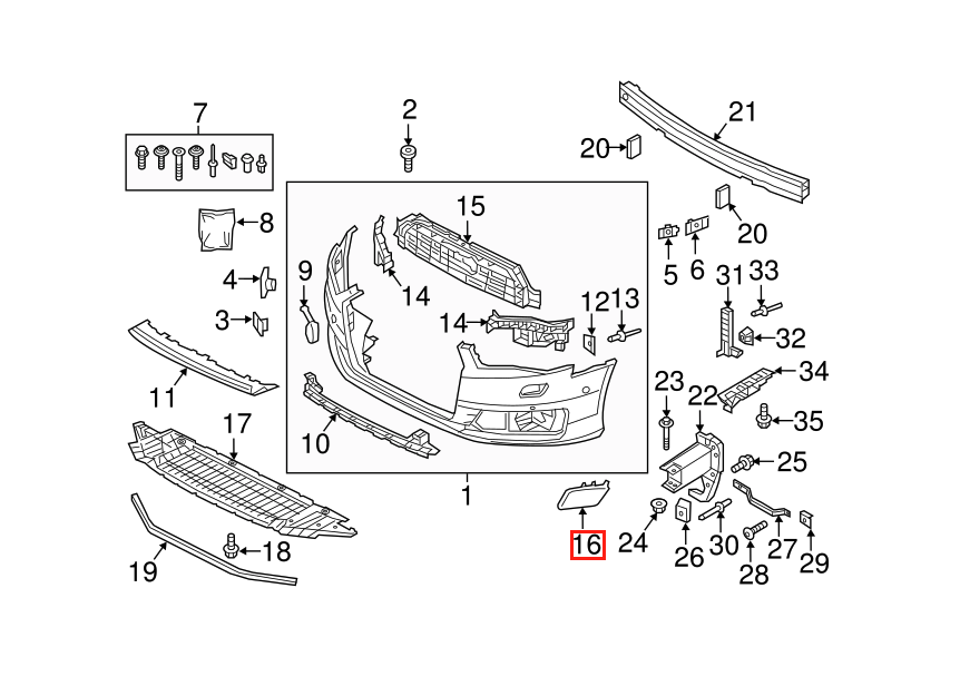Audi A6 C7 Front Bumper Washer Jet Cover Left or Right Primed (4G0955275 / 4G0955276) — view 4