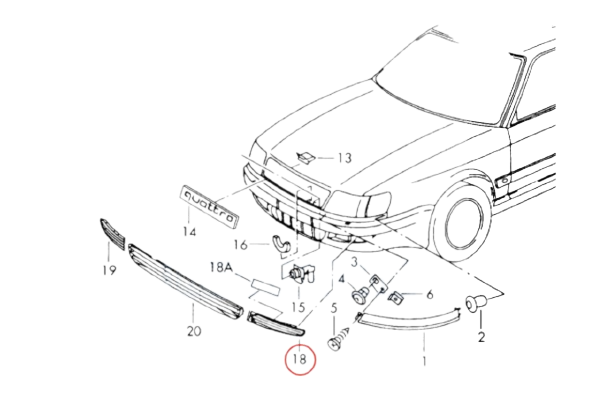 Audi A8 D2 FL 1998–2002 Fog Light Grille – Front Lower Left or Right (4D0853635A / 4D0853636A) — view 5