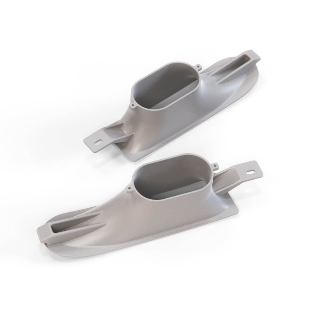 Audi Porsche 911 993 / Audi RS2 Front Bumper Brake Cooling Air Duct Trim Set of 2 Primed — view 3
