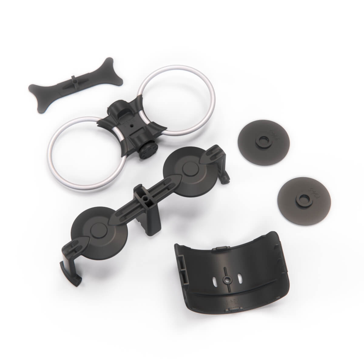 Audi TT 8N Centre Console Double Cup Holder Black / Silver 8N0863274 + (8N0862531) — view 3