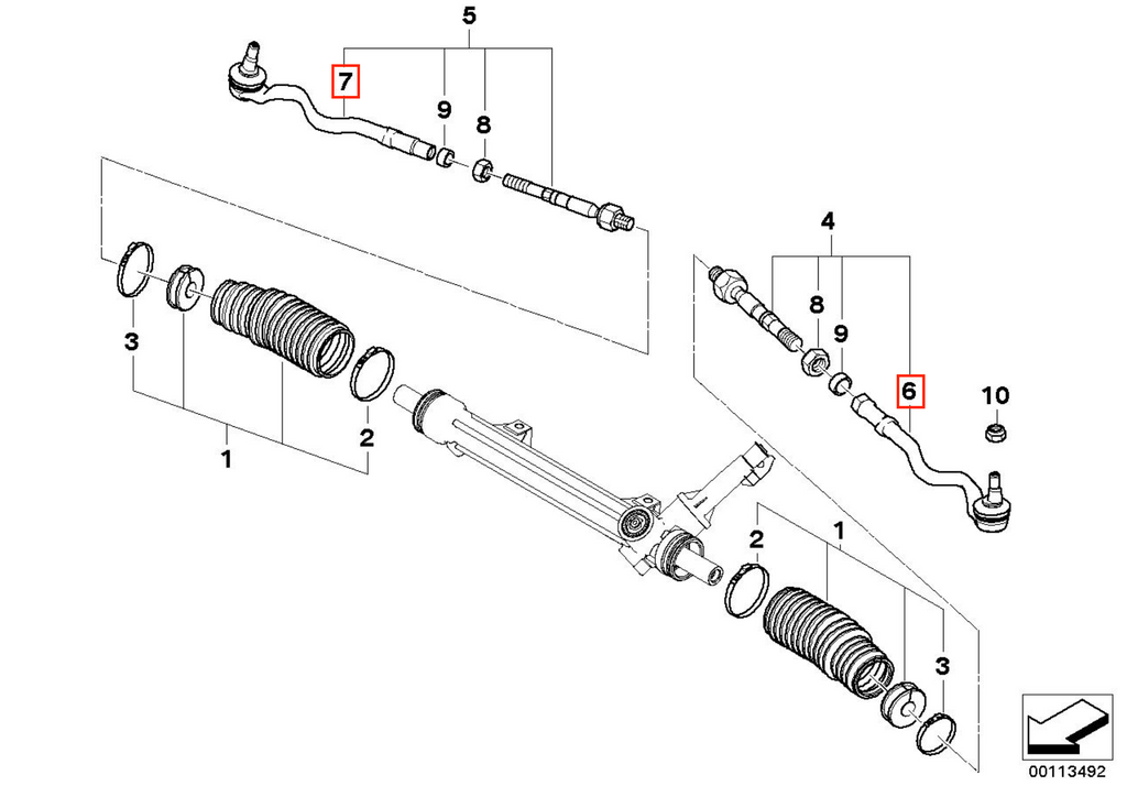 BMW 3 Series E46 / E46 Touring Tie Rod End Set of 2 Left and Right (32106774221 / 32211095957) — view 2