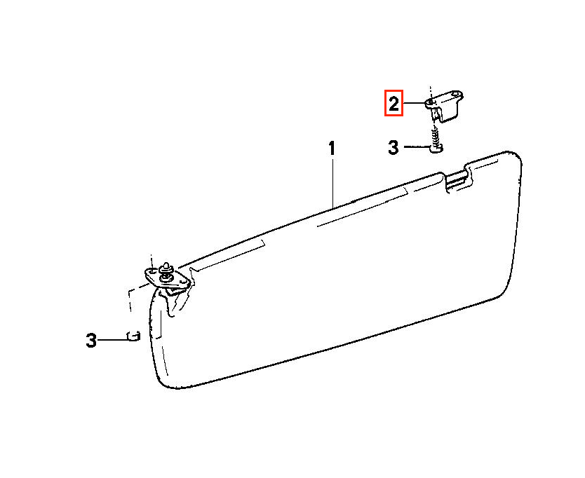 BMW E21 E23 E24 E28 Sun Visor Brackets Hooks Set of 2 All Colours (51168219040) — view 4