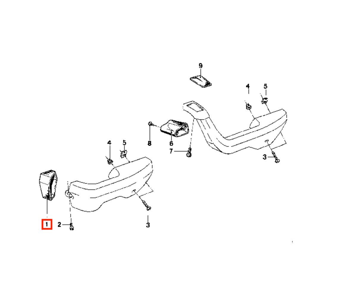 BMW E21 Front Door Panel Armrest Chrome Trim Left or Right (51411843081 / 51411843082) — view 4