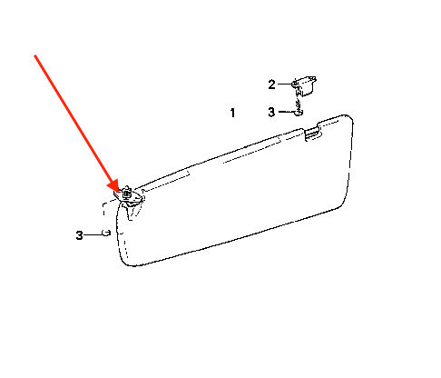 BMW E23 E24 E28 E30 E36 E46 Sun Visor Outer Mounting Bracket Set of 2 All Colours (51161965772) — view 4
