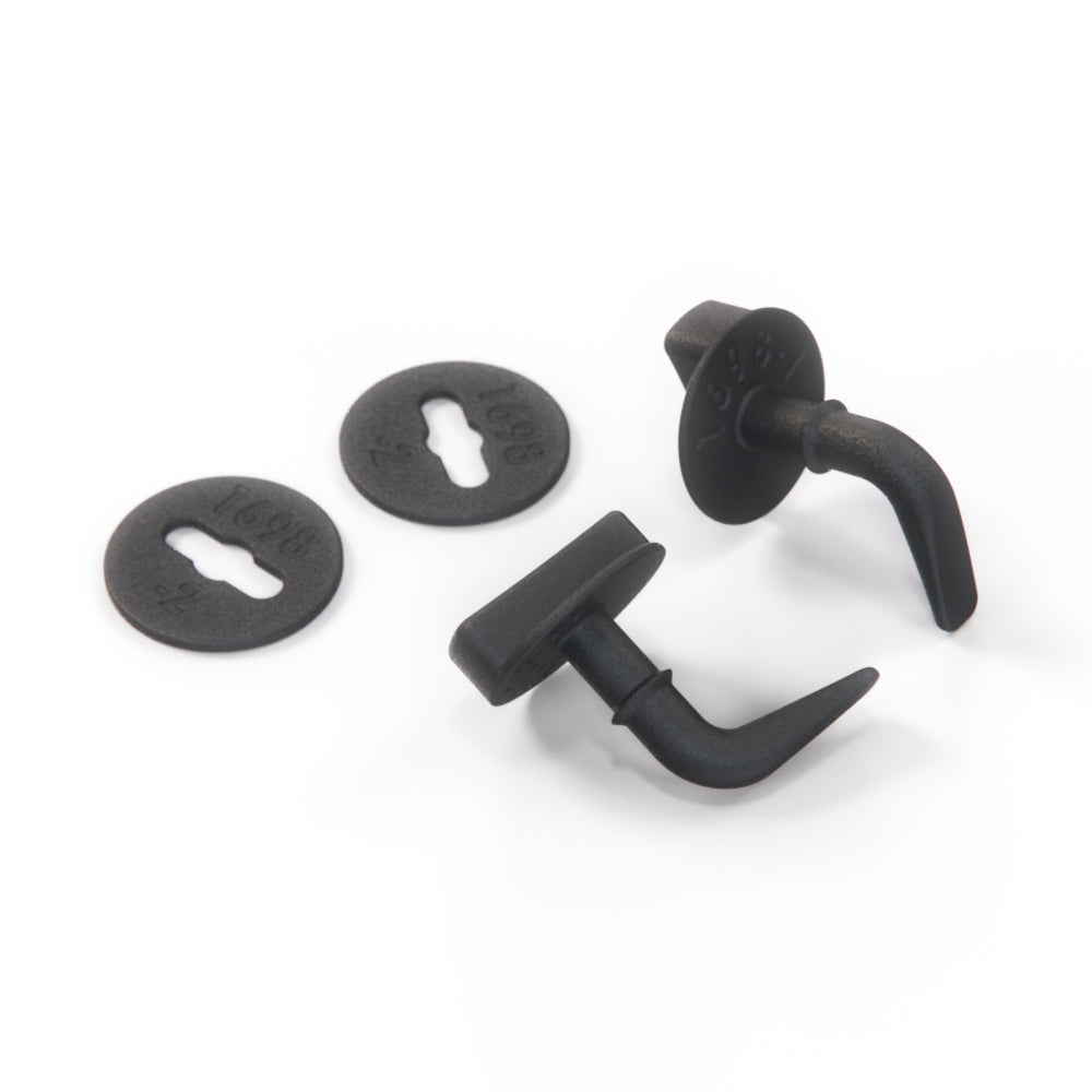 BMW E23 E24 Trunk Trim Panel Lock Set of 2 Black (51471872820) — view 2