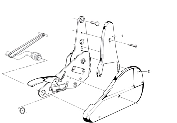 BMW E23 E28 Seat Hinge Cover Two Versions Left or Right All Colours (52101877269 / 52101877270) — view 7