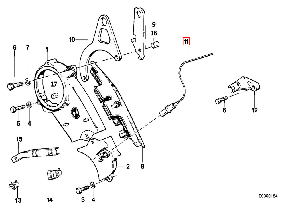 BMW E28 E30 E34 Z1 Speed Sensor (12141713007 / 12141715030) — view 5
