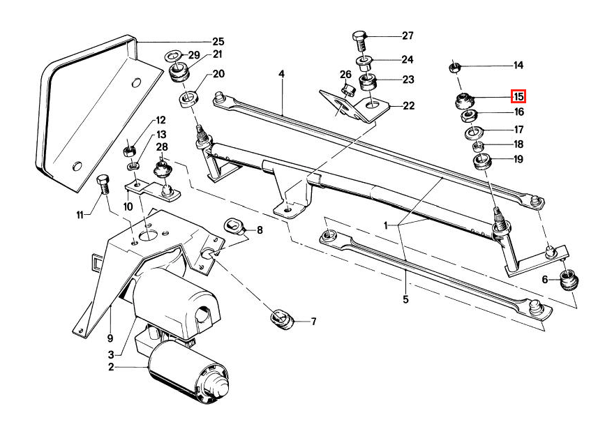BMW E28 E30 Wiper Arm Cover Black (61611370387) — view 4