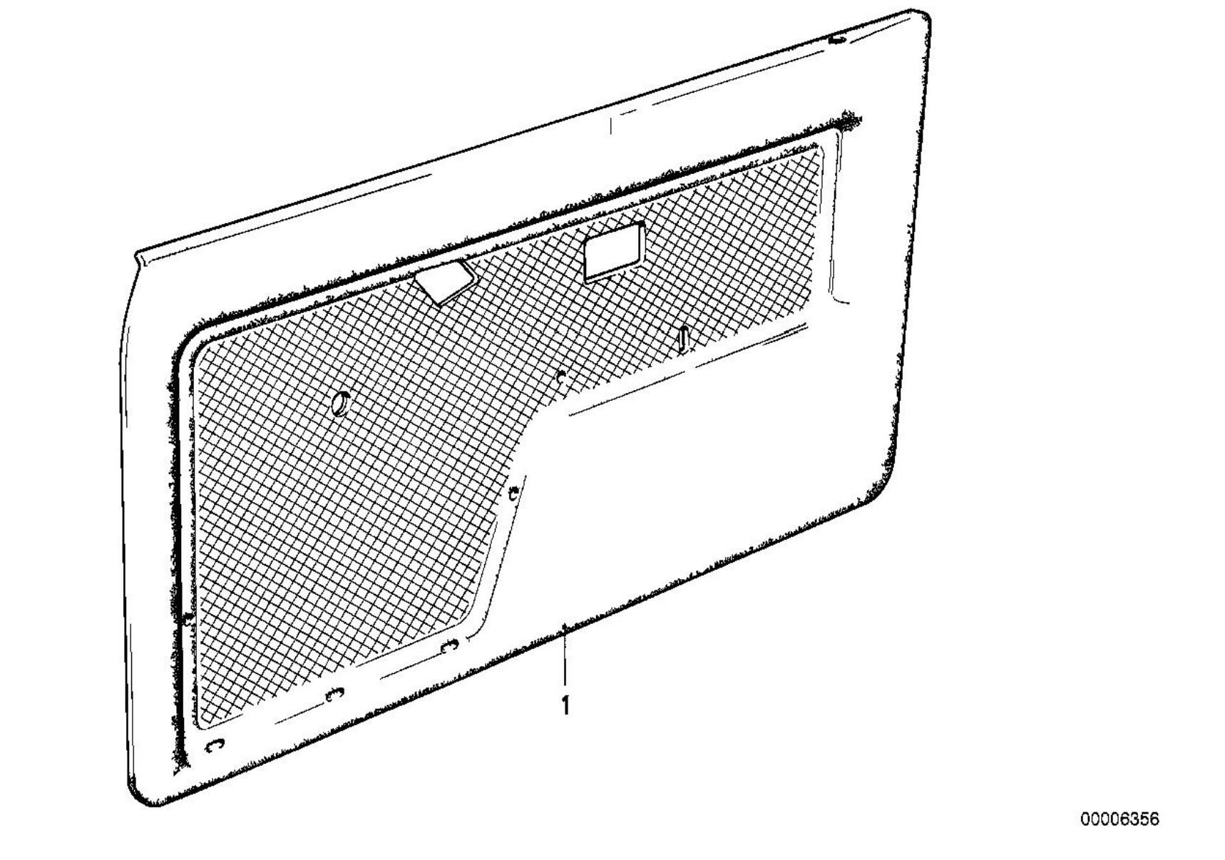 BMW E30 Cabrio Door Panel Black Set of 2 Left or Right (51411937353 / 51411937354) — view 7