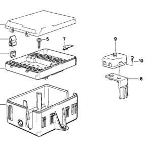 BMW E30 Fuse Box Cover Black 1368802 — view 3