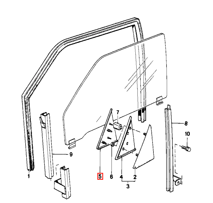 BMW E30 Interior Blank Door Mirror Cover Left or Right Black (51321904517 / 51321904518) — view 4