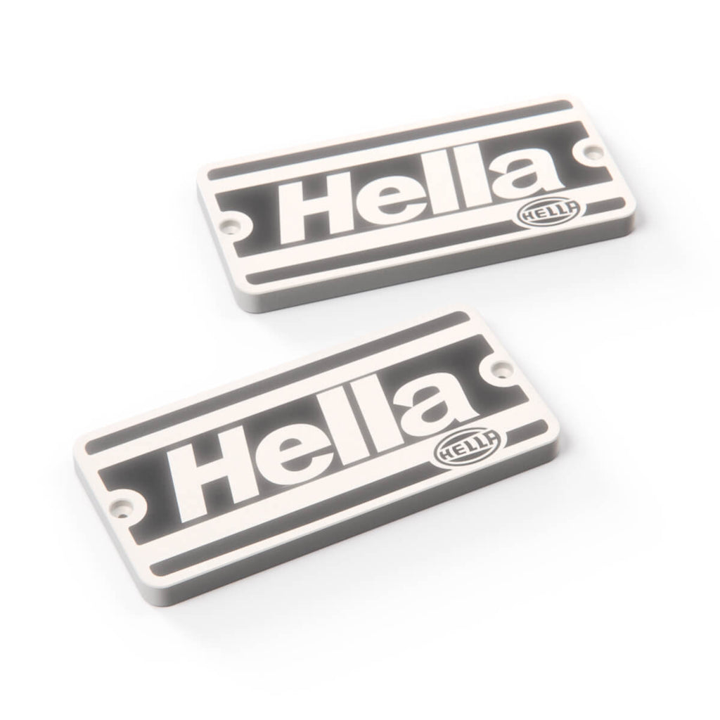 BMW E30 Opel Ascona Ford Sierra Hella Fog Light Covers Pair White and Black (30112625900)