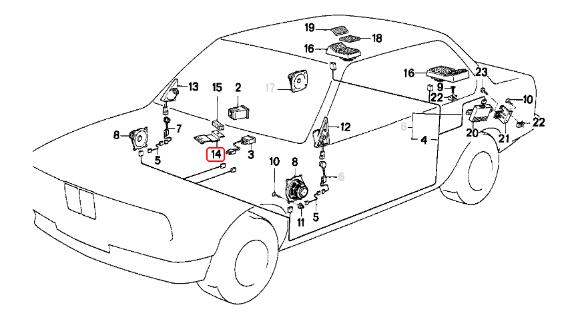 BMW E30 Radio Support Bracket Black 65111370841 — view 3