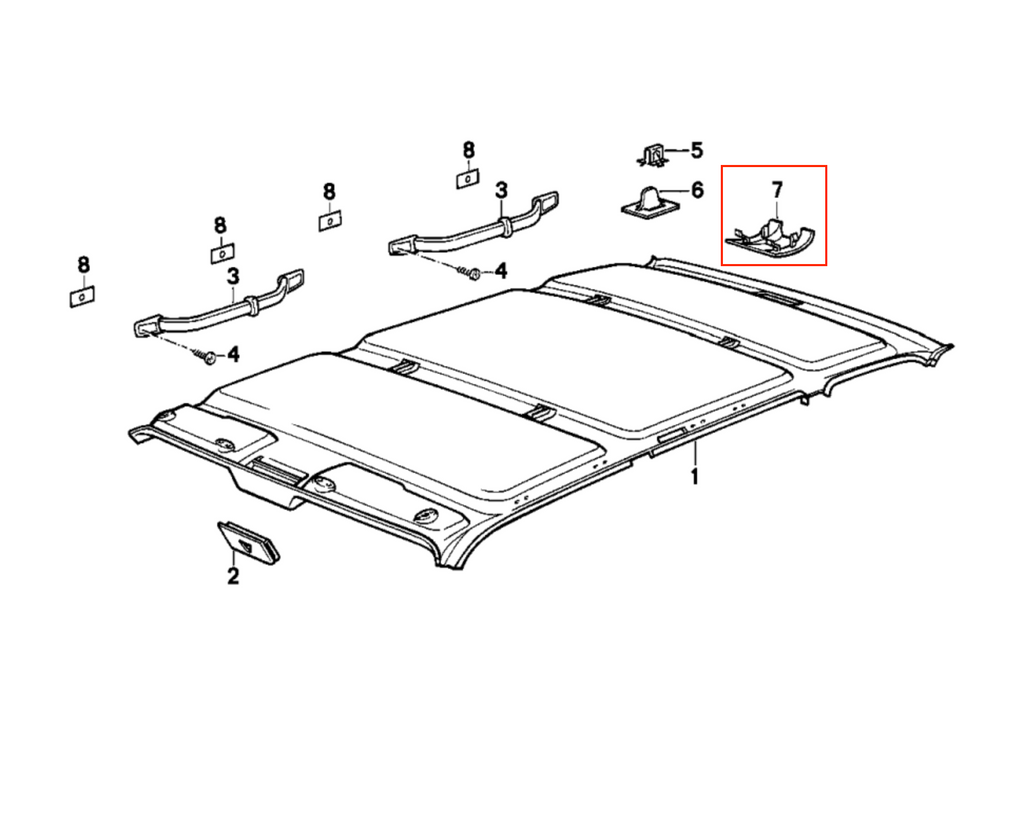 BMW E30 Touring Luggage Hinge Cover Left Or Right All Colours 51441947365 / 51441947366 — view 4