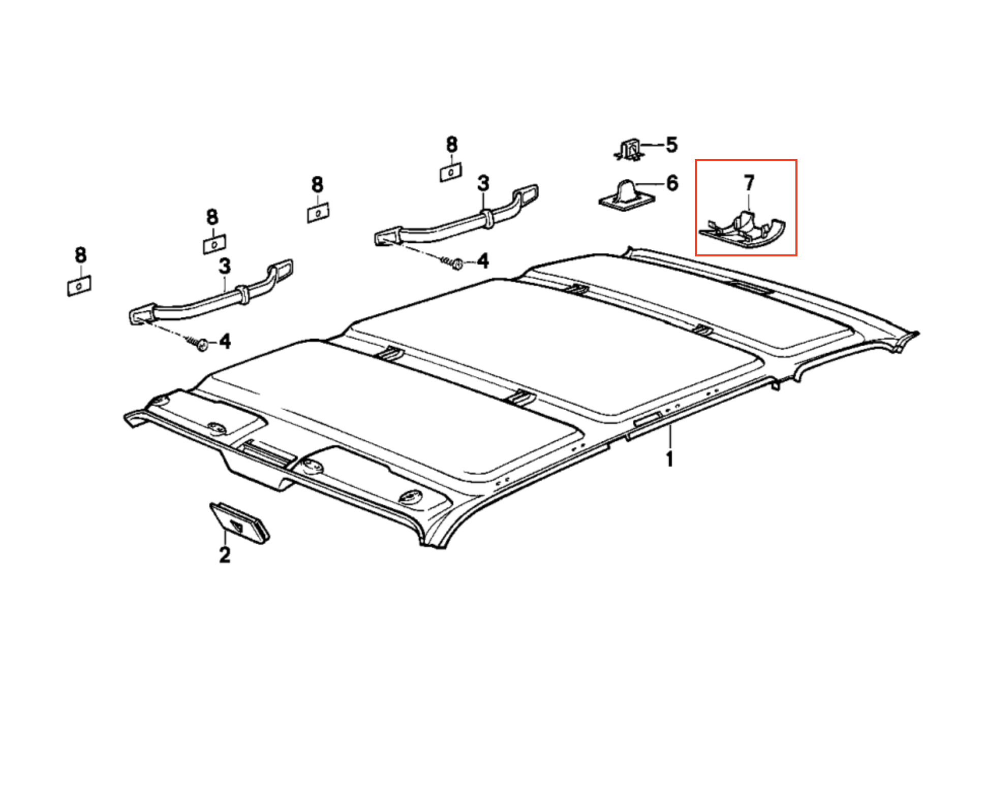 BMW E30 Touring Luggage Hinge Cover Left Or Right All Colours 51441947365 / 51441947366 — view 4