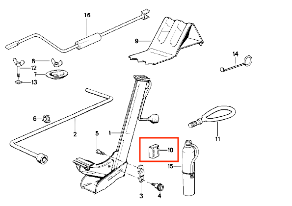 BMW E30 Boot Jack & Tool Storage Cover Trim - Replacement (OEM 51711916269) — view 3