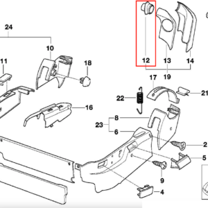 BMW E31 840 850 Cover Between Seat Belt And Headrest Trim Set Of 2 All Colours 52108162478 — view 11