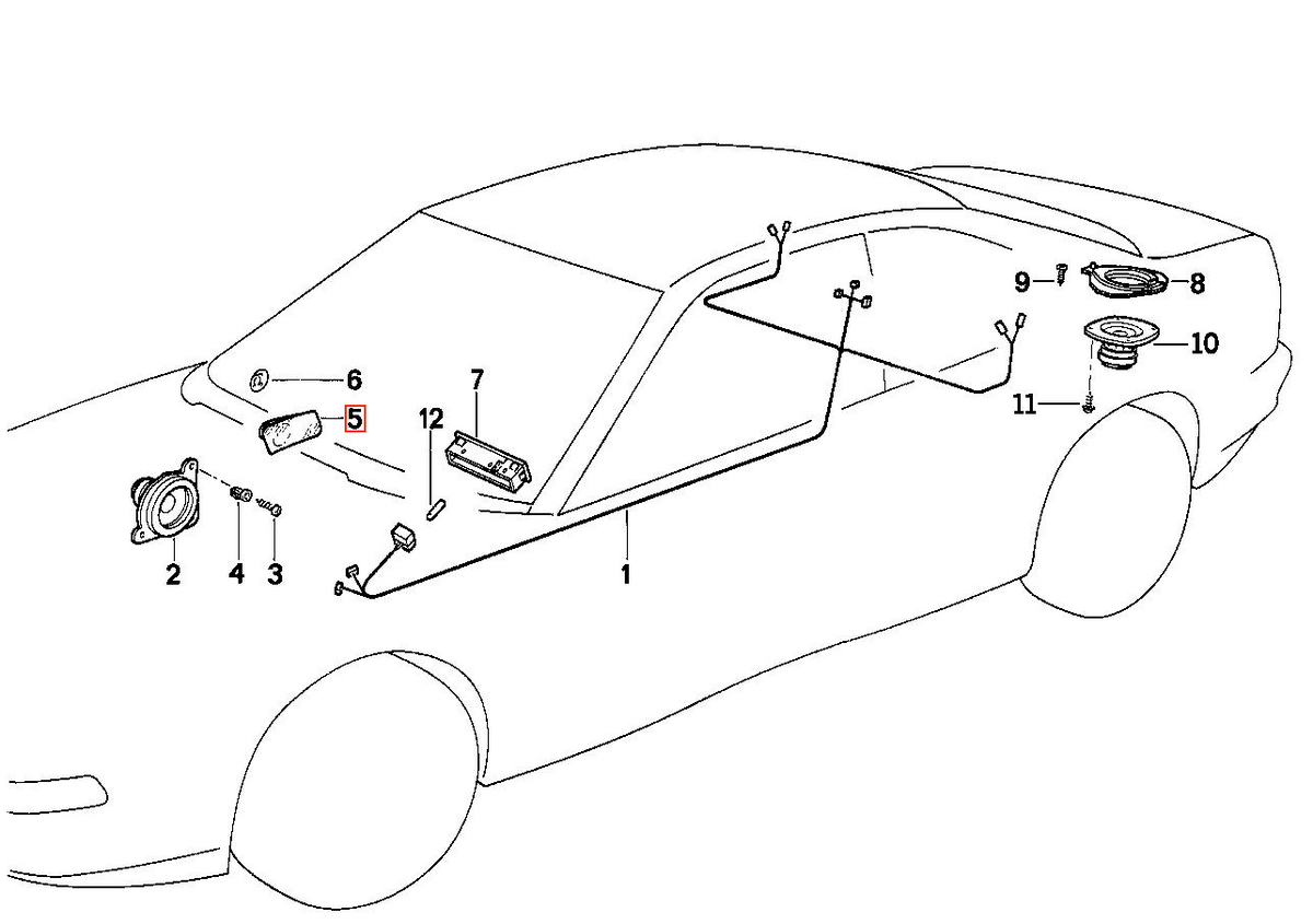 BMW E31 Door Loudspeaker Left or Right Black (65138354041 / 65138354042) — view 4