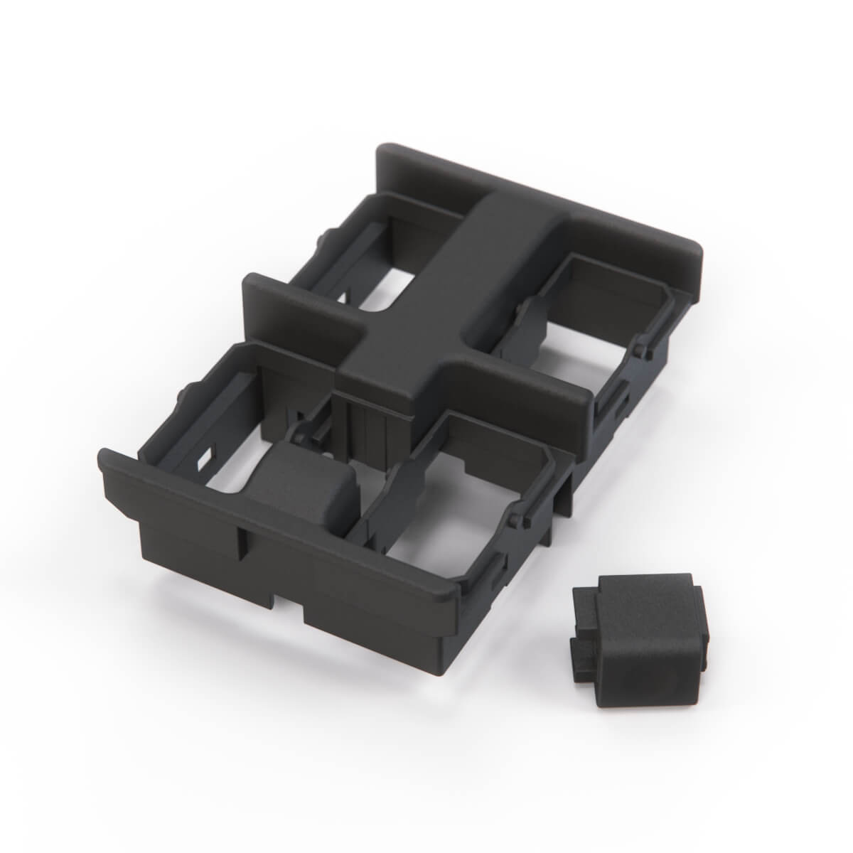 BMW E32 / E34 Centre Console Power Window Switch Housing Frame Black (61311379075) — view 4