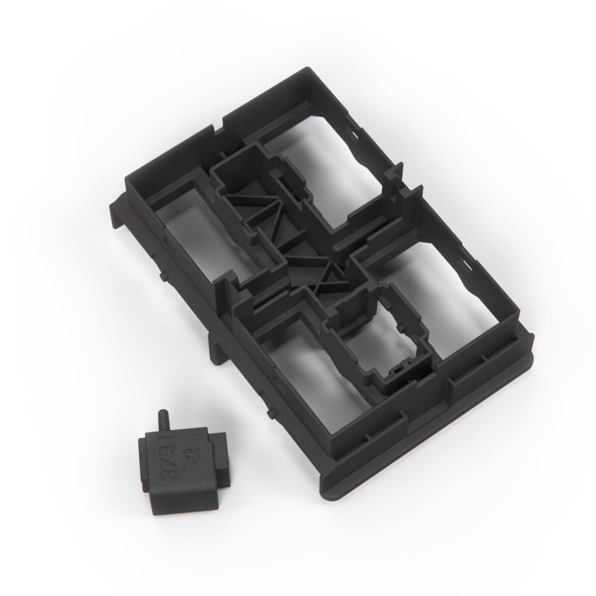 BMW E32 / E34 Centre Console Power Window Switch Housing Frame Black (61311379075) — view 5