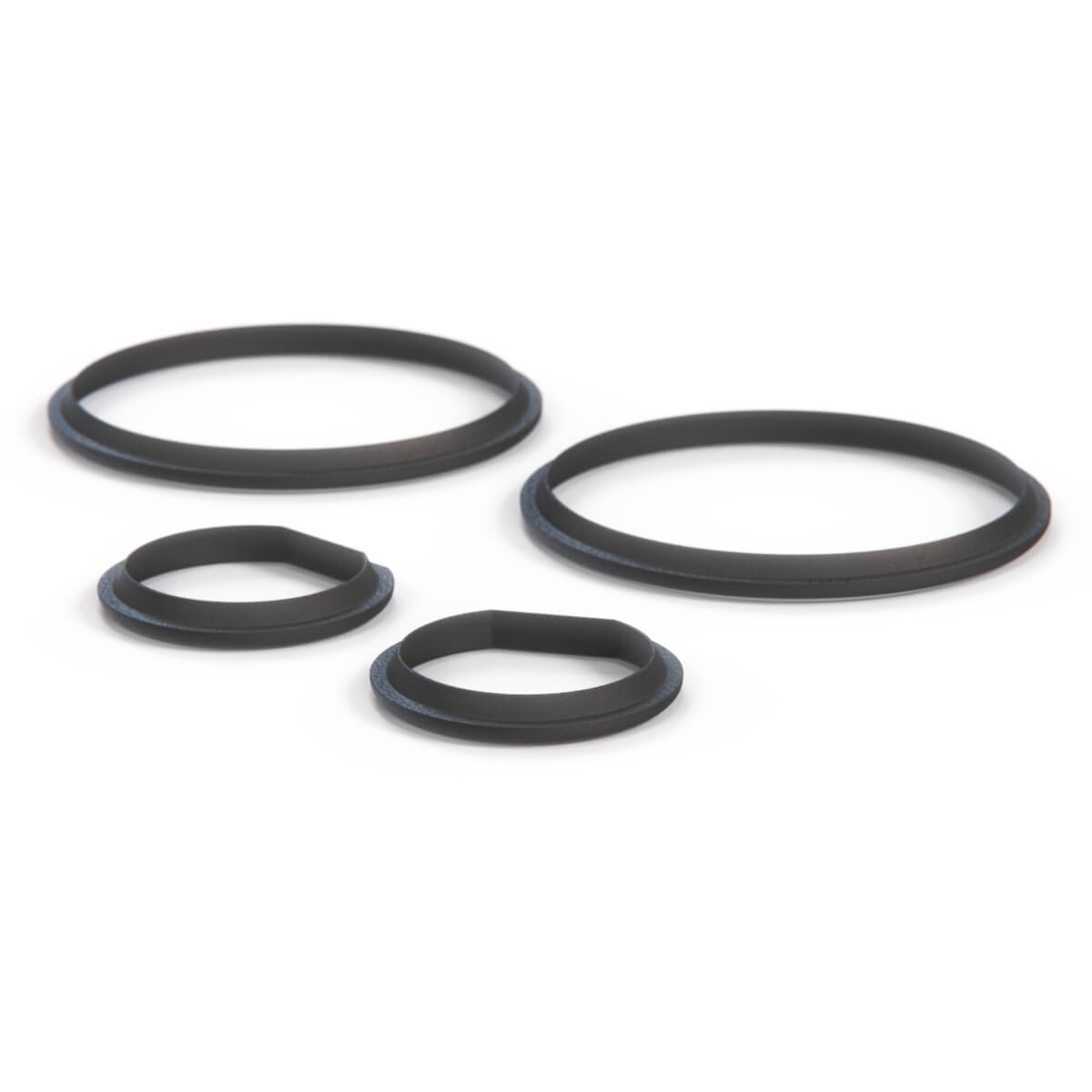 BMW E32 E34 Cluster Dashboard Dial Gauge Rings Set Black or Primed — view 3