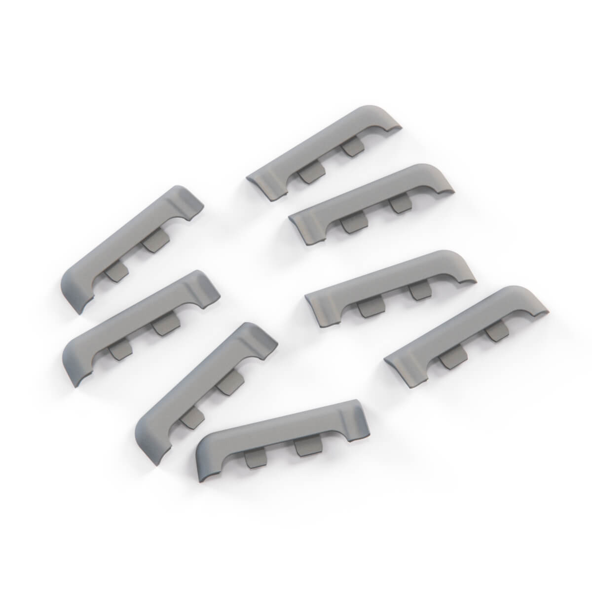 BMW E32 / E34 Door Sill Trim Rubber End Caps Repair Kit Grey / Black — view 2