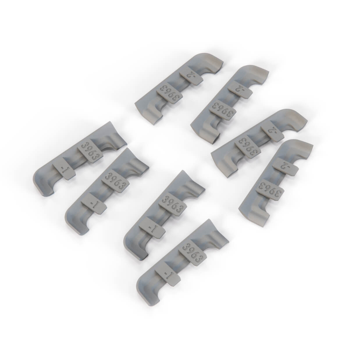 BMW E32 / E34 Door Sill Trim Rubber End Caps Repair Kit Grey / Black — view 3