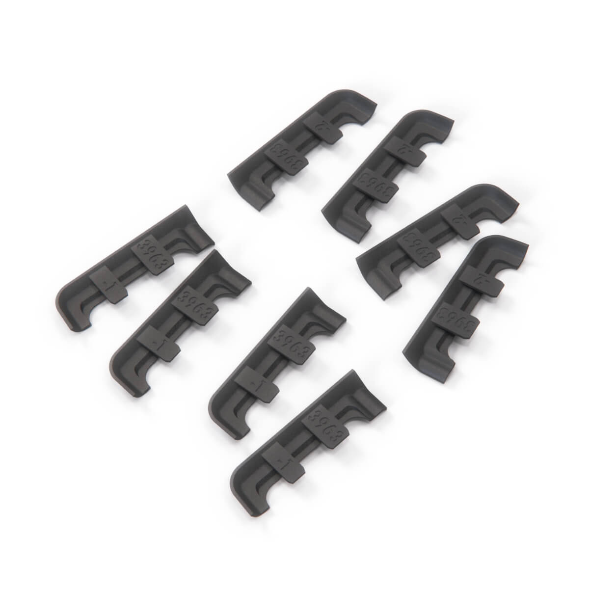 BMW E32 / E34 Door Sill Trim Rubber End Caps Repair Kit Grey / Black — view 6