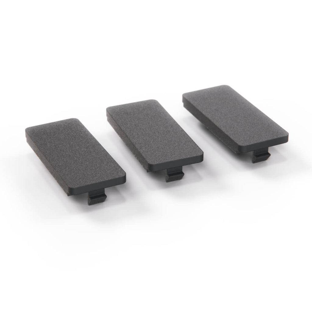 BMW E32 E34 E36 Blank Switch Cover Button Cap Set of 3 Black (51161963979 / 51168193880) — view 3