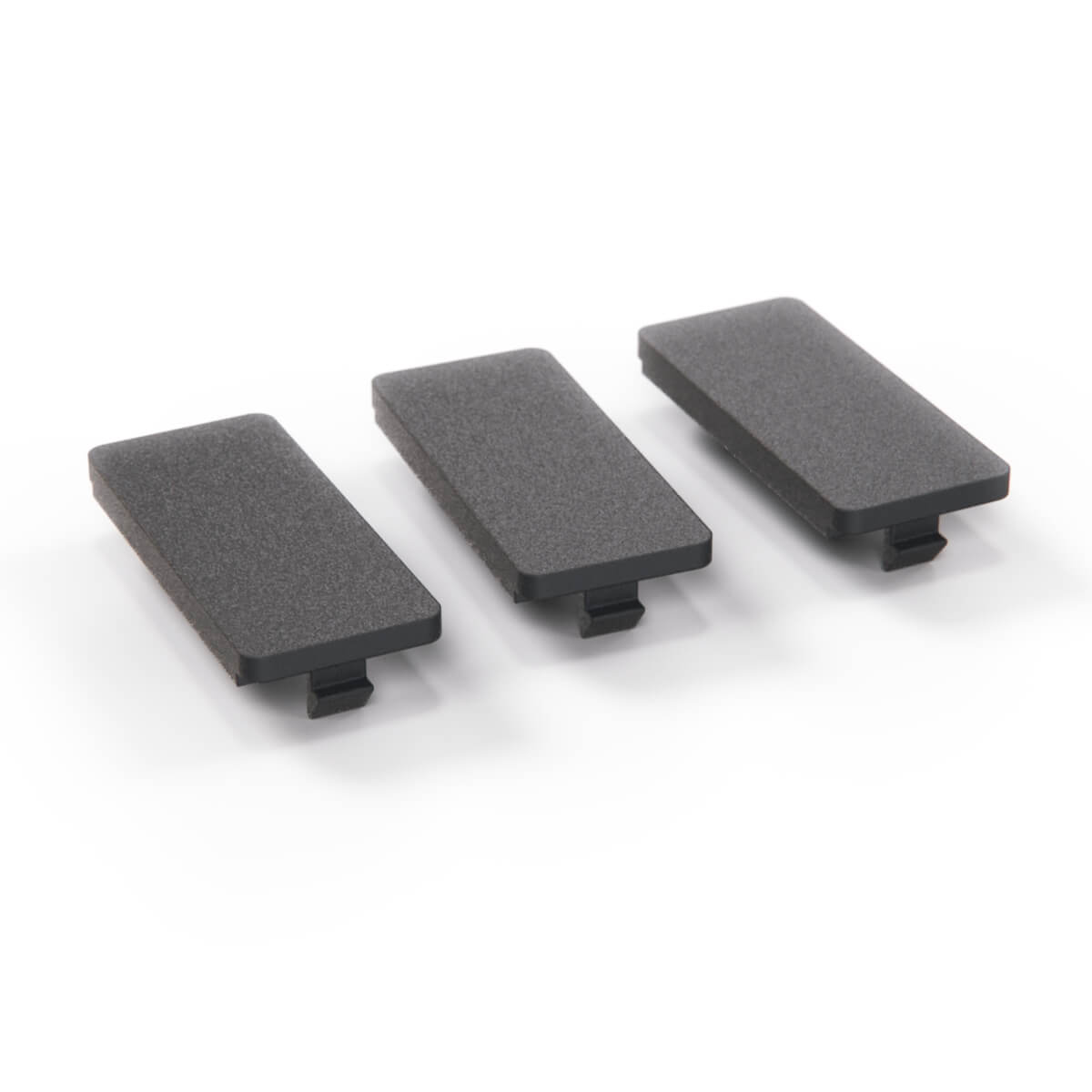 BMW E32 E34 E36 Blank Switch Cover Button Cap Set of 3 Black (51161963979 / 51168193880) — view 3