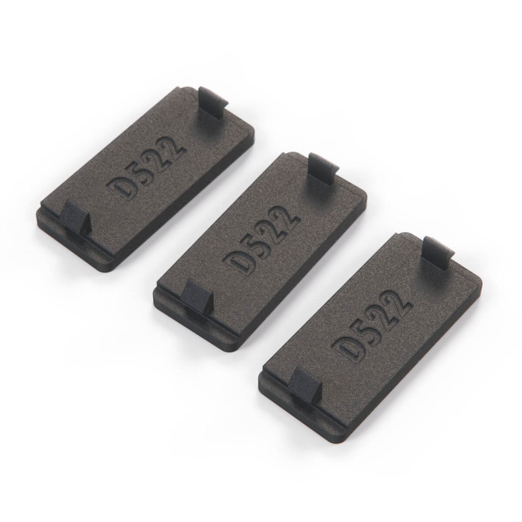 BMW E32 E34 E36 Blank Switch Cover Button Cap Set of 3 Black (51161963979 / 51168193880) — view 4