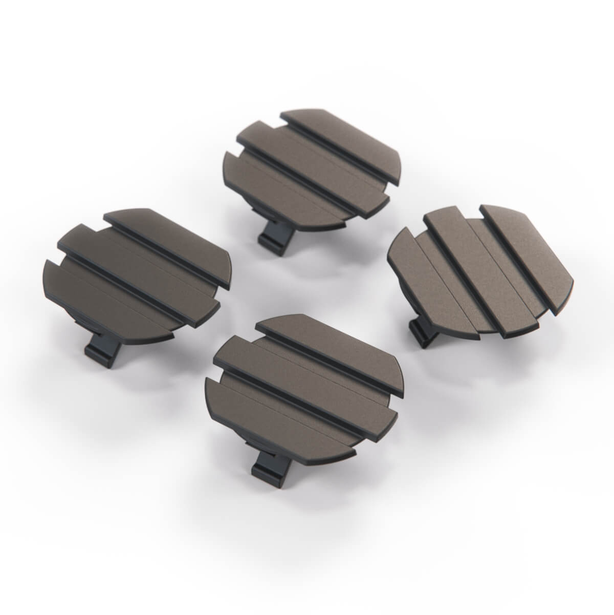 BMW E34 E36 E38 Valve Cover Trim Caps Set of 4 Black (11121726089) — view 2