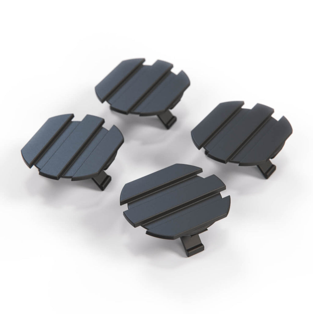 BMW E34 E36 E38 Valve Cover Trim Caps Set of 4 Black (11121726089) — view 3