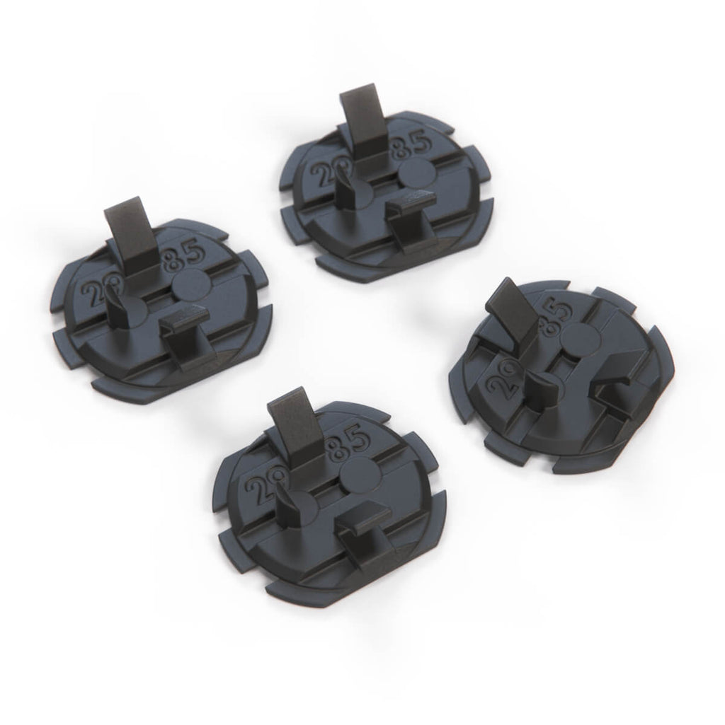 BMW E34 E36 E38 Valve Cover Trim Caps Set of 4 Black (11121726089) — view 4