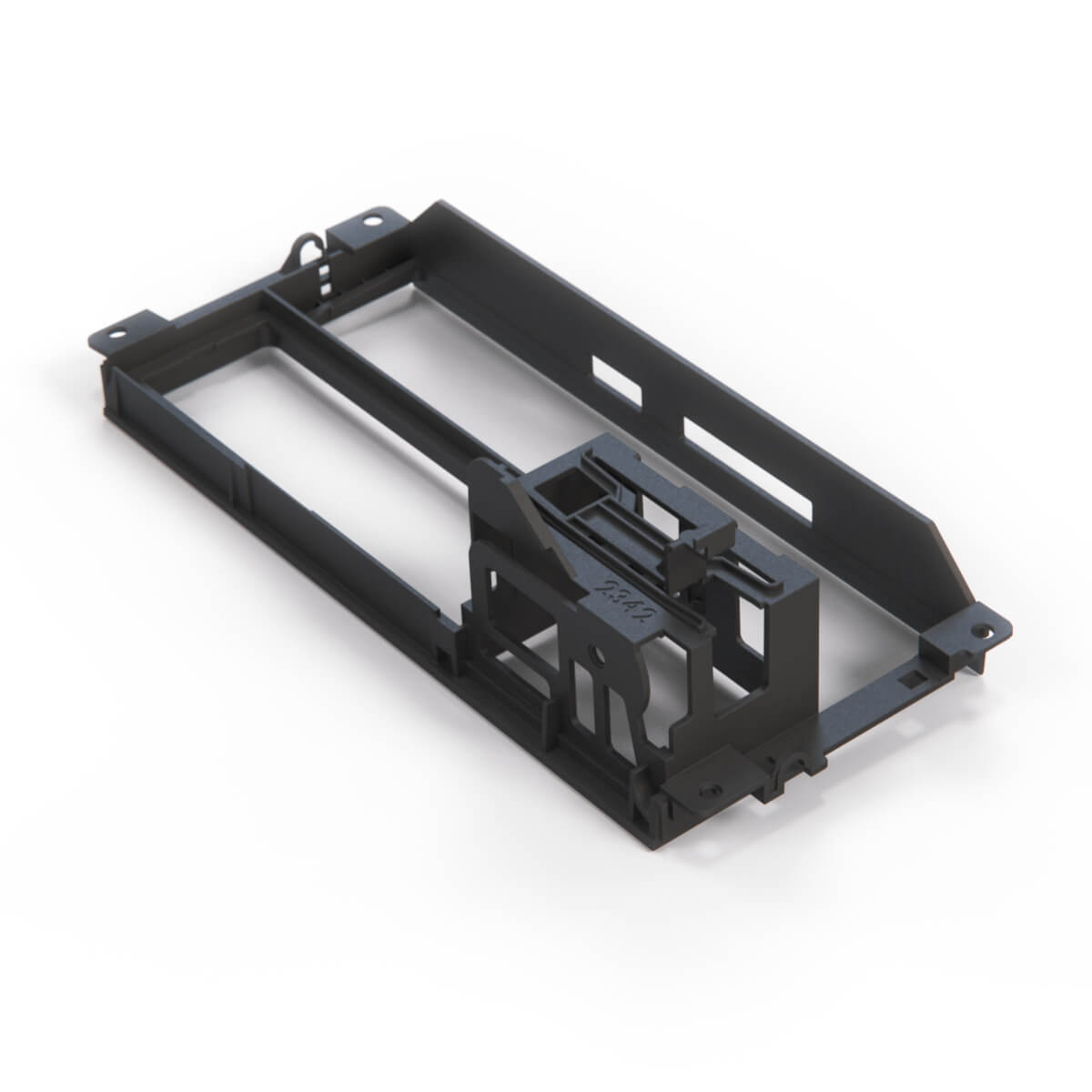 BMW E34 Frame Radio Clock Climatcontrol Bracket Black (62131384141) — view 4