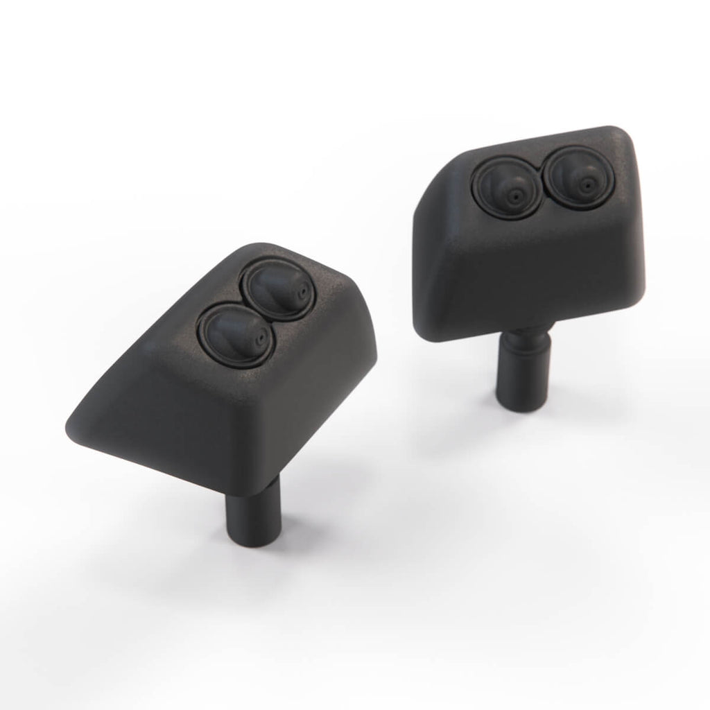 BMW E34 Headlight Washer Nozzle Set of 2 Black (61671384961 / 61671384962) — view 3