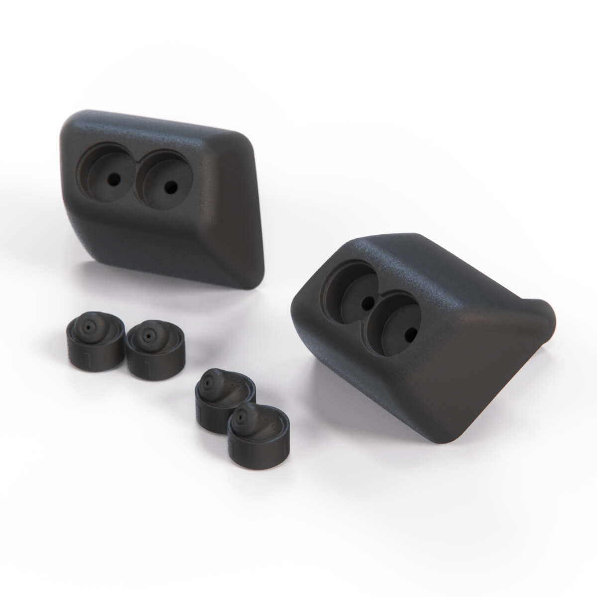 BMW E34 Headlight Washer Nozzle Set of 2 Black (61671384961 / 61671384962)