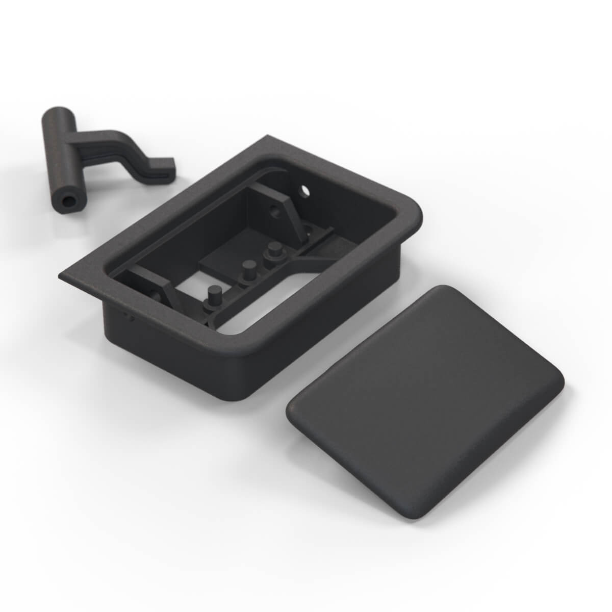 BMW E34 M5 Rear Center Console Storage Drawer Split Rear Bucket Seats 4 Seater Version — view 4