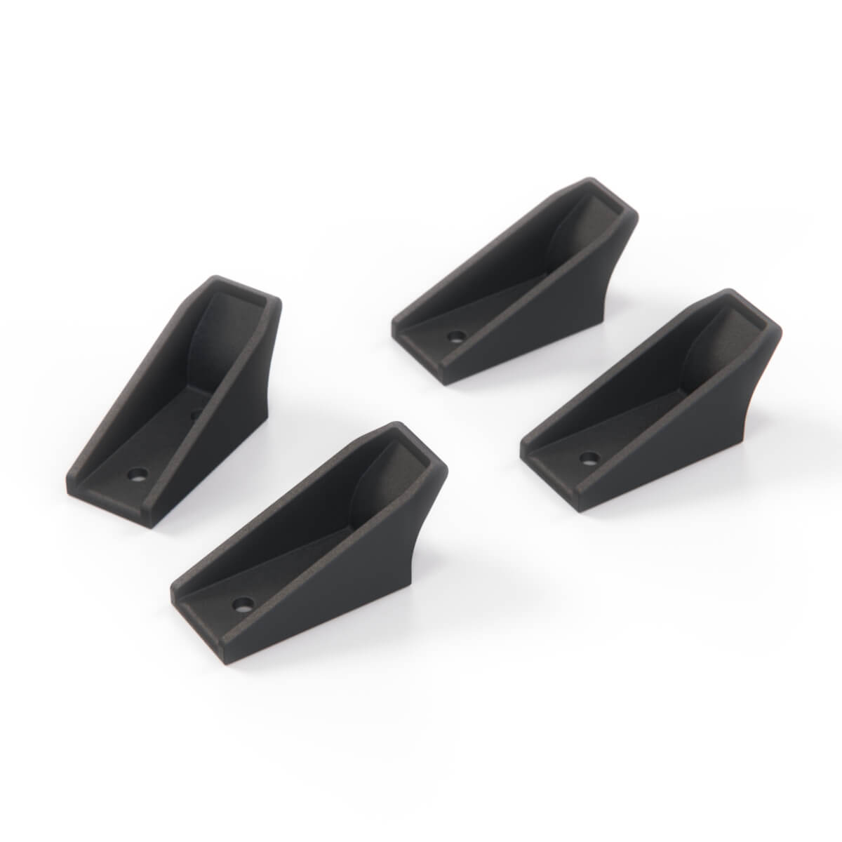 BMW E34 Touring Boot Floor Panel Hinge Hook Set of 4 Black (51478149203 / 8149203)
