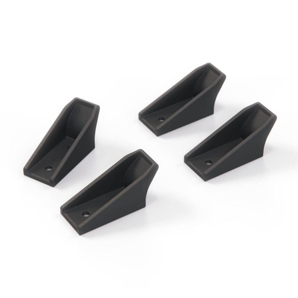 BMW E34 Touring Boot Floor Panel Hinge Hook Set of 4 Black (51478149203 / 8149203) — view 2