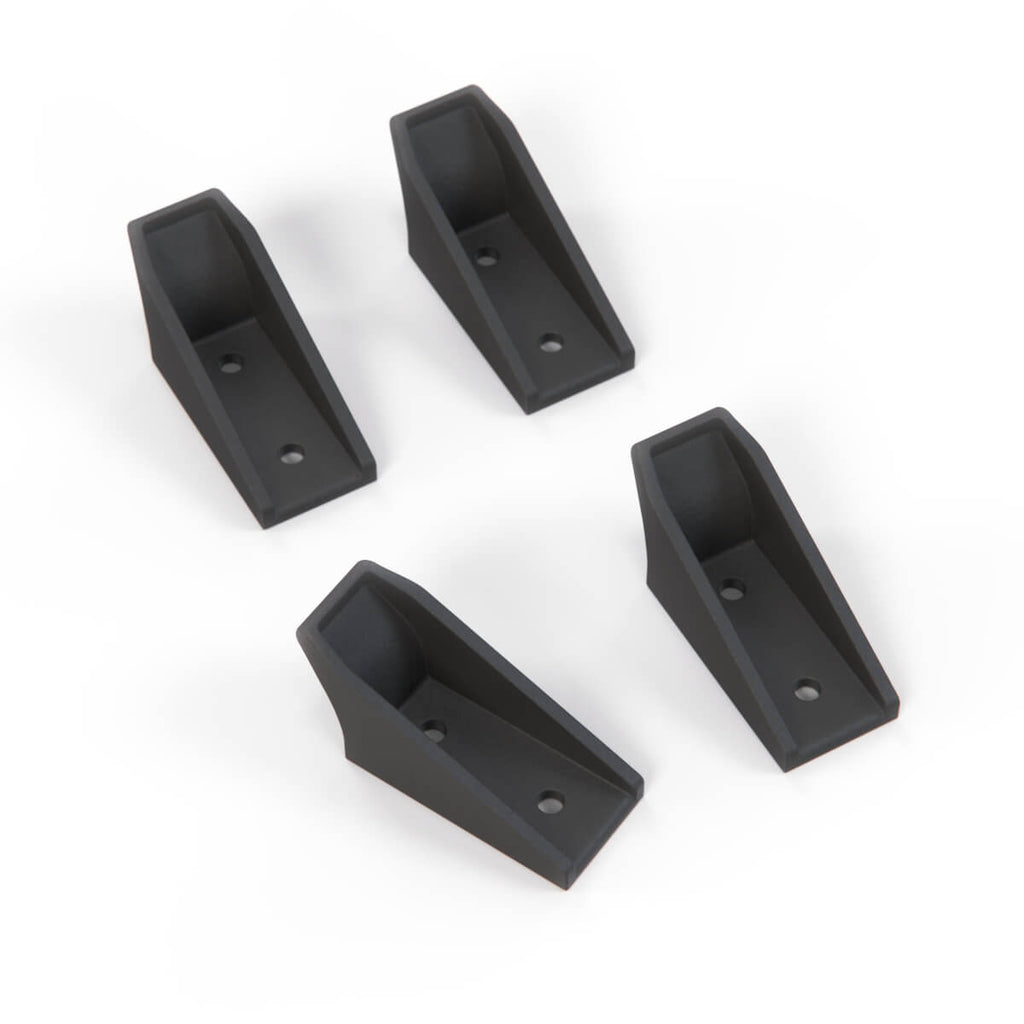 BMW E34 Touring Boot Floor Panel Hinge Hook Set of 4 Black (51478149203 / 8149203) — view 3