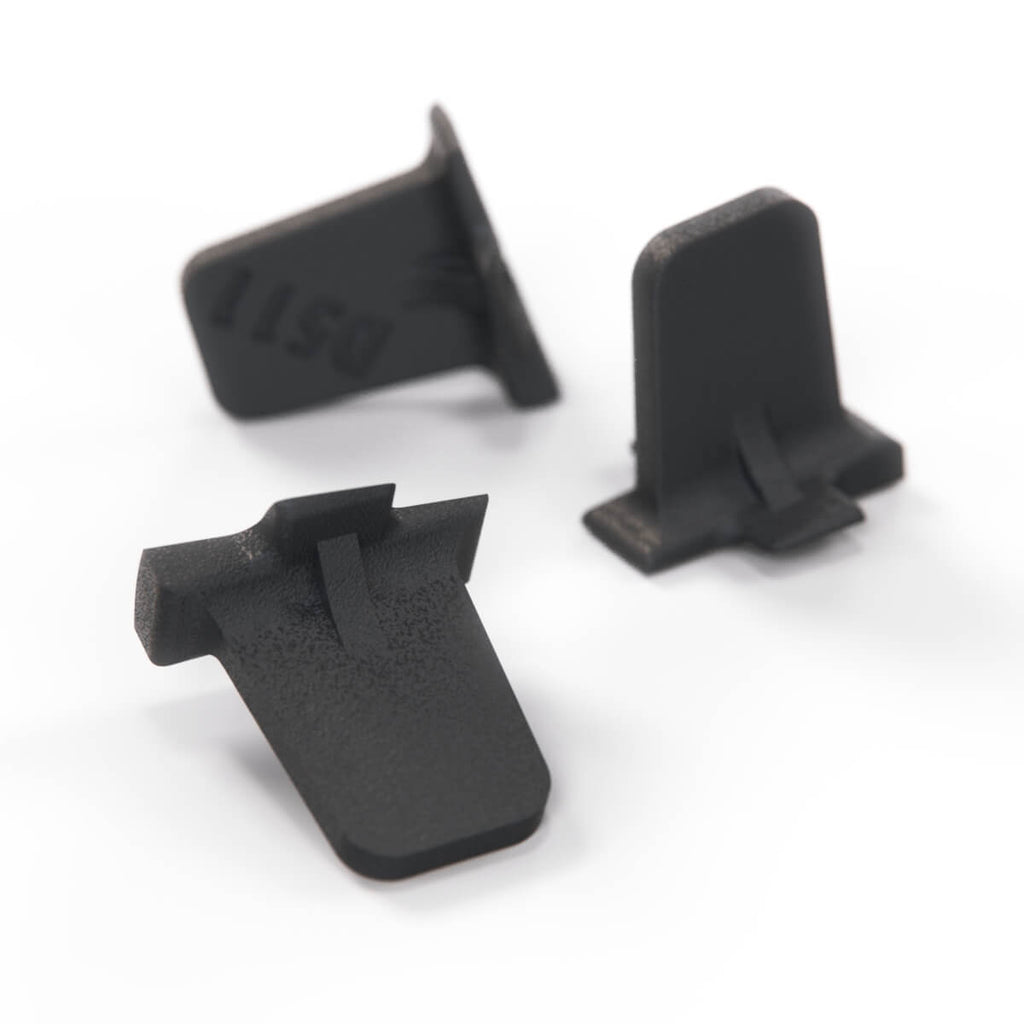 BMW E36 Pillar Repair Kit Clips Set of 3 Black (51432699053 / 51432699054) — view 4