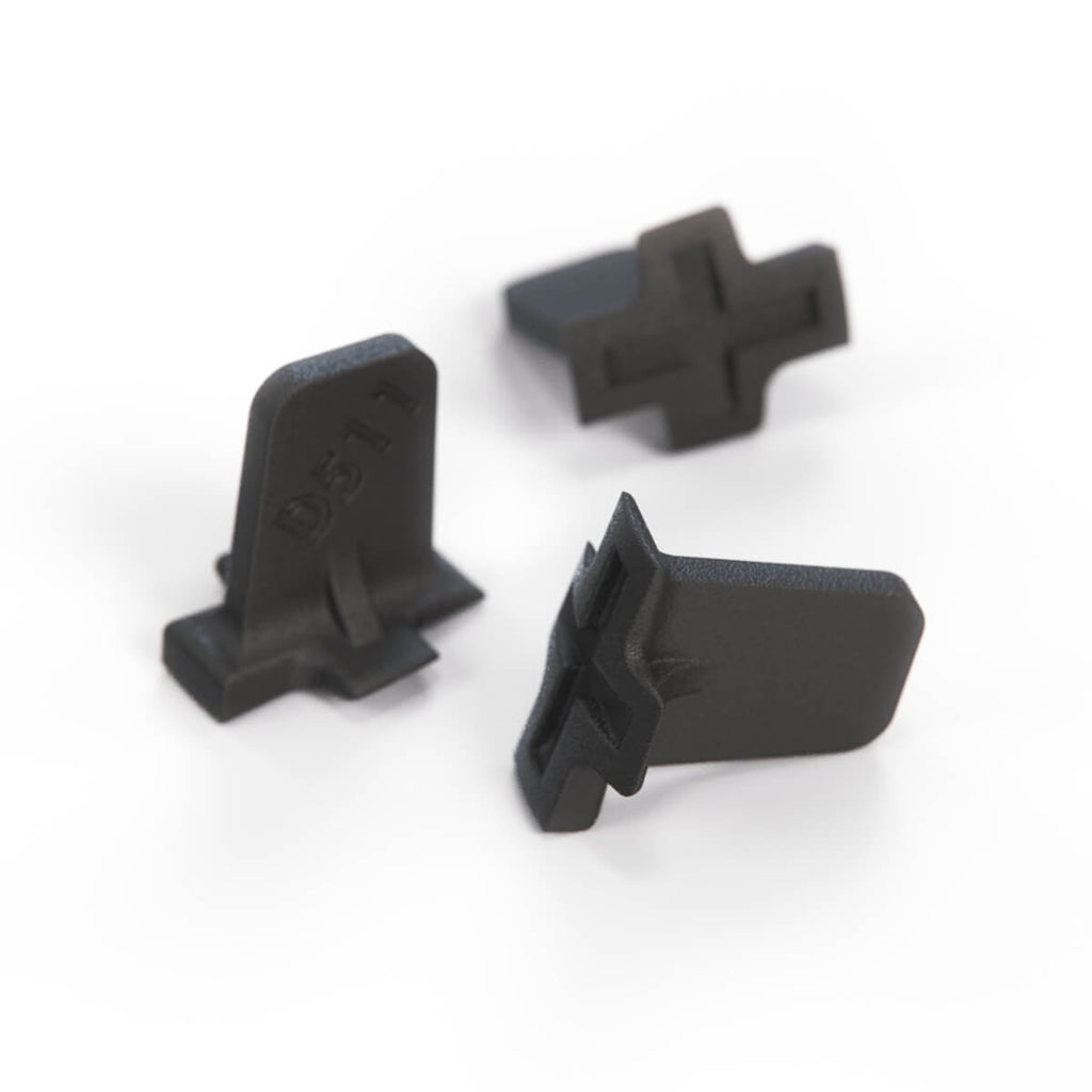 BMW E36 Pillar Repair Kit Clips Set of 3 Black (51432699053 / 51432699054)